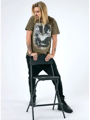 KEY LARGO Koszulka "Hit the road Jack" w kolorze khaki rozmiar: XL