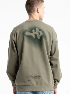 Khaki bluza bez kaptura z nadrukiem z tyłu Reporter