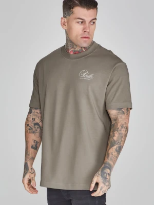 SikSilk Męska Khaki Graficzna Koszulka