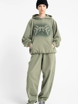 Khaki spodnie dresowe o kroju BALLOON Reporter