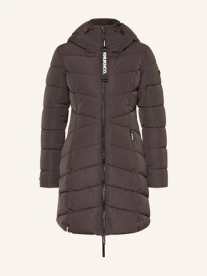 Khujo Płaszcz Pikowany Dier Z Odpinanym Kołnierzem braun