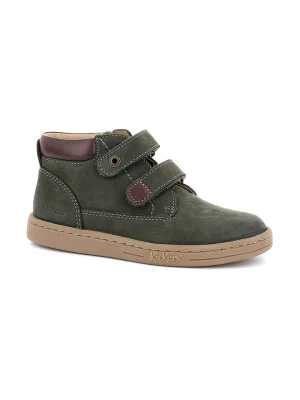 Kickers Skórzane botki "Tackeasy" w kolorze khaki rozmiar: 35