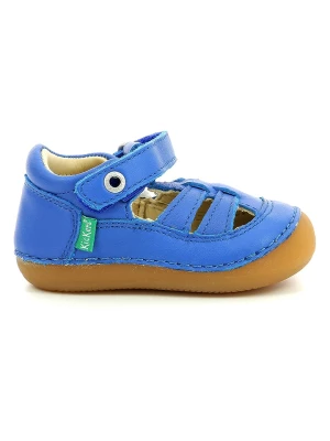 Kickers Skórzane buty "Sushy" w kolorze niebieskim do nauki chodzenia rozmiar: 22