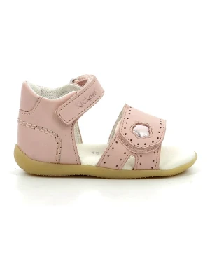 Kickers Skórzane sandały "Bigkratch" w kolorze jasnoróżowym rozmiar: 22