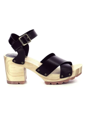 Kickers Skórzane sandały "Kick Wise" w kolorze czarnym rozmiar: 40