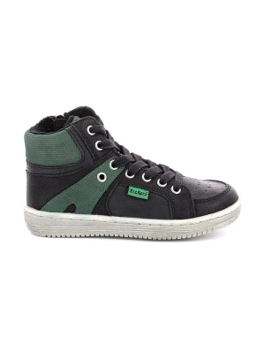 Kickers Sneakersy "Lowell" w kolorze czarno-zielonym rozmiar: 29