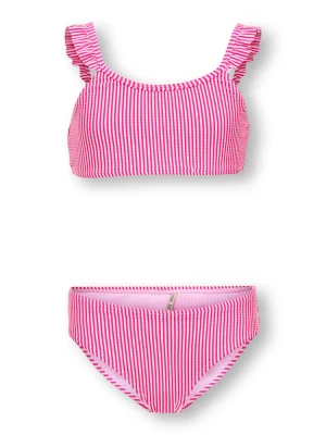KIDS ONLY Bikini "Sunny" w kolorze różowo-białym rozmiar: 158 / 164