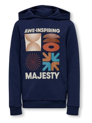 KIDS ONLY Bluza "Morgan" w kolorze granatowym ze wzorem rozmiar: 170/176