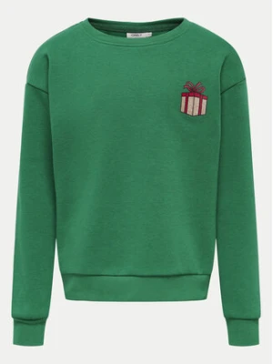 Kids ONLY Bluza Yda Xmas 15280285 Zielony Regular Fit