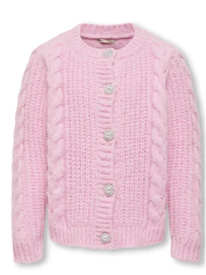 Kids ONLY Kardigan 15296423 Różowy Regular Fit