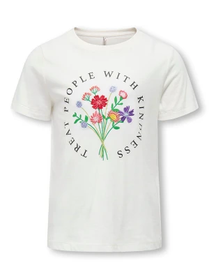 KIDS ONLY Koszulka "Emma" w kolorze białym ze wzorem rozmiar: 146/152