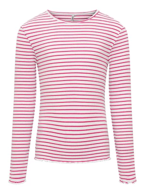 KIDS ONLY Koszulka "Gila" w kolorze różowo-białym rozmiar: 122/128