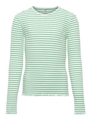 KIDS ONLY Koszulka "Gila" w kolorze zielono-białym rozmiar: 122/128
