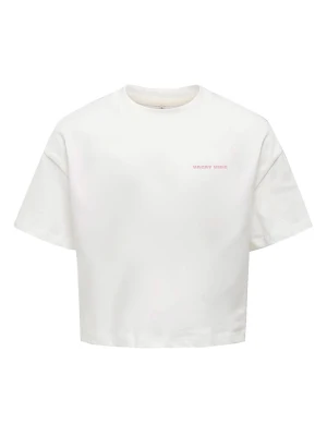 KIDS ONLY Koszulka "Vacay" w kolorze biało-jasnoróżowym rozmiar: 158/164