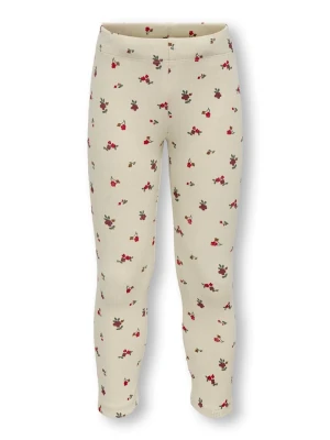 KIDS ONLY Legginsy "Trinny" w kolorze beżowym rozmiar: 92