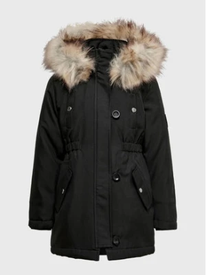 Kids ONLY Parka Giris Fur 15245678 Czarny Regular Fit