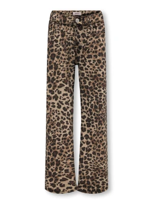 KIDS ONLY Spodnie w kolorze beżowo-brązowym rozmiar: 152