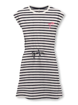 KIDS ONLY Sukienka "Trine" w kolorze biało-granatowym rozmiar: 122/128