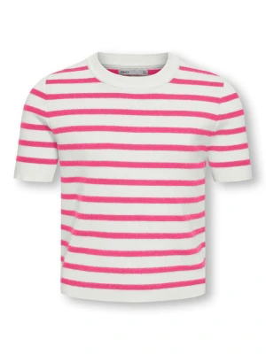 KIDS ONLY Sweter "Fie" w kolorze biało-różowym rozmiar: 134/140