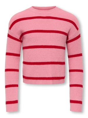 KIDS ONLY Sweter "Franca Life" w kolorze jasnoróżowo-czerwonym rozmiar: 92