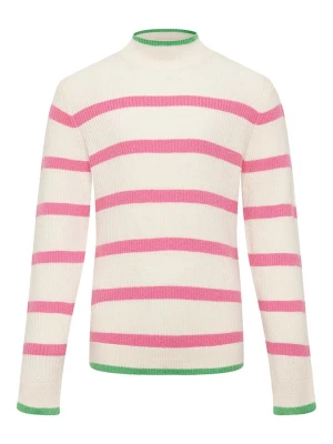 KIDS ONLY Sweter "Gibi" w kolorze kremowo-różowym rozmiar: 122/128