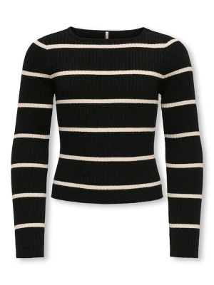 KIDS ONLY Sweter "Ibi" w kolorze beżowo-czarnym rozmiar: 146/152