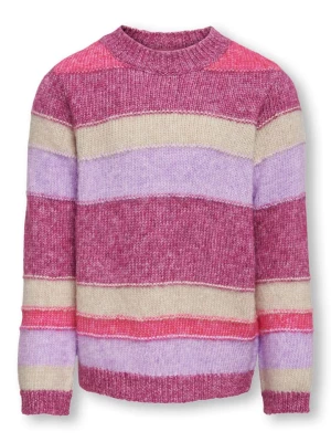 KIDS ONLY Sweter "Kogelaine" w kolorze różowym ze wzorem rozmiar: 158/164