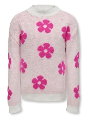 KIDS ONLY Sweter "Naja" w kolorze kremowo-różowym rozmiar: 158/164