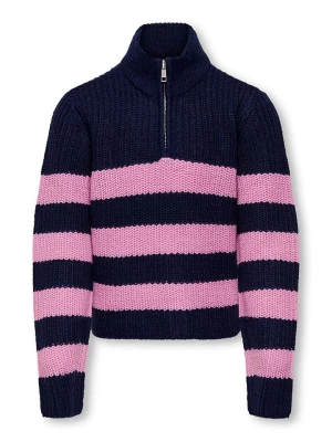KIDS ONLY Sweter "New Bella" w kolorze granatowo-jasnoróżowym rozmiar: 122/128