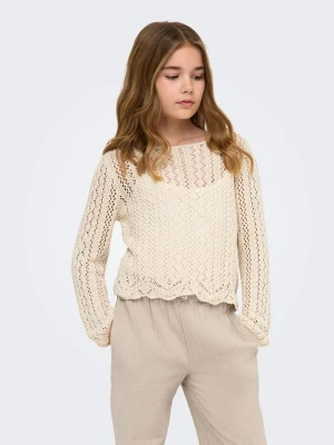 KIDS ONLY Sweter "Nola" w kolorze beżowym rozmiar: 122 / 128