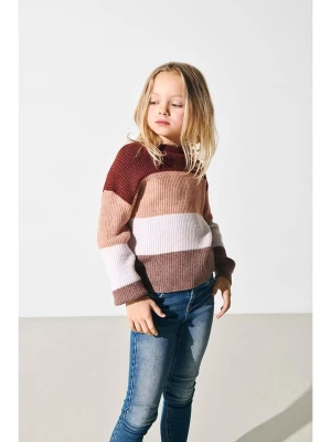 KIDS ONLY Sweter "Sandy" w kolorze brązowo-jasnobrązowym rozmiar: 122/128