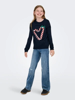 KIDS ONLY Sweter "Xmas" w kolorze granatowym rozmiar: 158/164