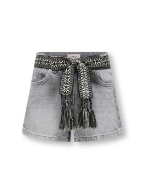 Kids ONLY Szorty jeansowe 15345607 Szary Straight Fit
