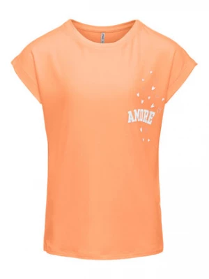 Kids ONLY T-Shirt 15292334 Pomarańczowy Regular Fit