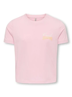 Kids ONLY T-Shirt Annbel 15354276 Różowy Cropped Fit