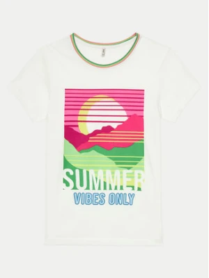 Kids ONLY T-Shirt Julie 15292340 Biały Slim Fit