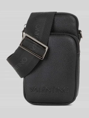 Kieszeń na telefon komórkowy z wytłaczanym logo model 'ELITE' VALENTINO BAGS Czarny