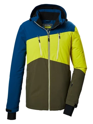 Killtec Kurtka narciarska w kolorze oliwkowo-limonkowo-niebieskim rozmiar: S