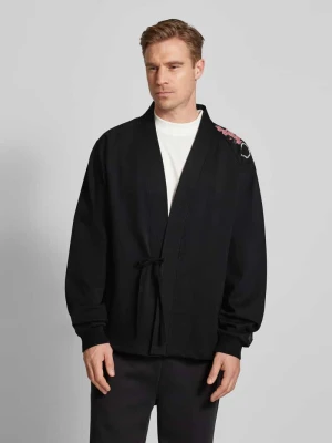 Kimono o kroju oversized z naszywką z logo carlo colucci