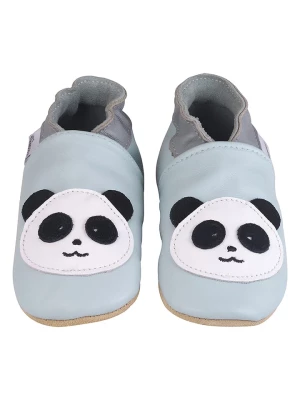 Kindsgut Skórzane buty "Panda" w kolorze błękitnym do raczkowania rozmiar: 24/25