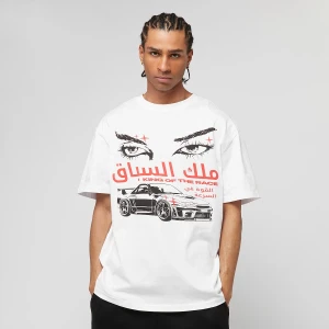 King Of The Race Oversize Tee, markiMister Tee, T-Shirty i Polo, w kolorze biały, rozmiar: