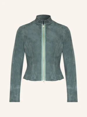 Kinga Mathe Skórzana Kurtka Ludowa Typu Janker Sybille gruen