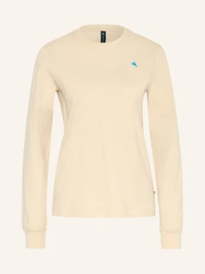 Klättermusen Koszulka Z Długim Rękawem Root Logo Ls beige