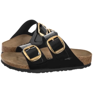 Klapki Arizona Big Buckle Patent Black/Gold 1027918 (BK270-b) Birkenstock