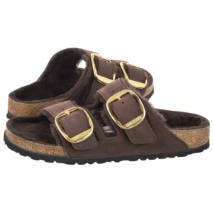 Klapki Arizona Big Buckle Shearling Habana Leather 1032982 (BK418-a) Birkenstock
