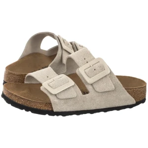 Klapki Arizona Cushion Buckle Oyster Suede 1033088 (BK421-b) Birkenstock