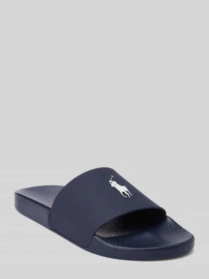 Klapki basenowe z nadruk z logo Polo Ralph Lauren