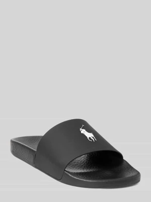 Klapki basenowe z nadruk z logo Polo Ralph Lauren