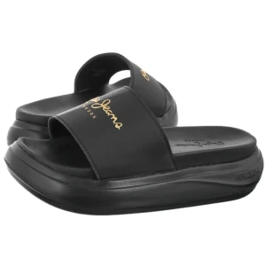 Klapki Bella Log W Black PLS700001 999 (PE99-a) Pepe Jeans