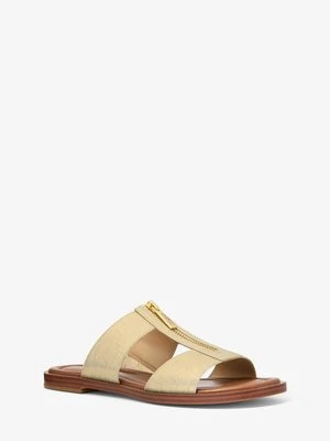 Klapki Berkley z metalicznego płótna MICHAEL Michael Kors